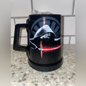 Disney Kylo Ren Star Wars Black Ceramic Coffee Mug Angled 16 oz